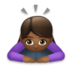 Woman Bowing: Medium-dark Skin Tone Emoji Copy Paste ― 🙇🏾‍♀ - lg