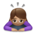 Woman Bowing: Medium Skin Tone Emoji Copy Paste ― 🙇🏽‍♀ - lg