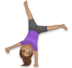 Woman Cartwheeling: Medium Skin Tone Emoji Copy Paste ― 🤸🏽‍♀ - lg