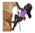 Woman Climbing: Dark Skin Tone Emoji Copy Paste ― 🧗🏿‍♀ - lg