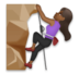 Woman Climbing: Medium-dark Skin Tone Emoji Copy Paste ― 🧗🏾‍♀ - lg