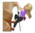 Woman Climbing: Medium-light Skin Tone Emoji Copy Paste ― 🧗🏼‍♀ - lg