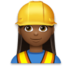 Woman Construction Worker: Medium-dark Skin Tone Emoji Copy Paste ― 👷🏾‍♀ - lg