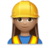 Woman Construction Worker: Medium Skin Tone Emoji Copy Paste ― 👷🏽‍♀ - lg