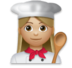 Woman Cook: Medium-light Skin Tone Emoji Copy Paste ― 👩🏼‍🍳 - lg