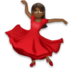 Woman Dancing: Medium-dark Skin Tone Emoji Copy Paste ― 💃🏾 - lg