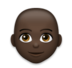 Woman: Dark Skin Tone, Bald Emoji Copy Paste ― 👩🏿‍🦲 - lg