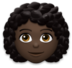 Woman: Dark Skin Tone, Curly Hair Emoji Copy Paste ― 👩🏿‍🦱 - lg