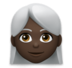 Woman: Dark Skin Tone, White Hair Emoji Copy Paste ― 👩🏿‍🦳 - lg