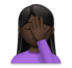 Woman Facepalming: Dark Skin Tone Emoji Copy Paste ― 🤦🏿‍♀ - lg