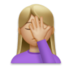 Woman Facepalming: Medium-light Skin Tone Emoji Copy Paste ― 🤦🏼‍♀ - lg