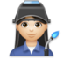 Woman Factory Worker: Light Skin Tone Emoji Copy Paste ― 👩🏻‍🏭 - lg