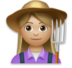 Woman Farmer: Medium-light Skin Tone Emoji Copy Paste ― 👩🏼‍🌾 - lg