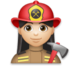 Woman Firefighter: Light Skin Tone Emoji Copy Paste ― 👩🏻‍🚒 - lg