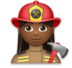 Woman Firefighter: Medium-dark Skin Tone Emoji Copy Paste ― 👩🏾‍🚒 - lg