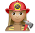 Woman Firefighter: Medium-light Skin Tone Emoji Copy Paste ― 👩🏼‍🚒 - lg