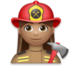 Woman Firefighter: Medium Skin Tone Emoji Copy Paste ― 👩🏽‍🚒 - lg