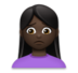 Woman Frowning: Dark Skin Tone Emoji Copy Paste ― 🙍🏿‍♀ - lg
