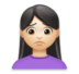 Woman Frowning: Light Skin Tone Emoji Copy Paste ― 🙍🏻‍♀ - lg
