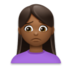 Woman Frowning: Medium-dark Skin Tone Emoji Copy Paste ― 🙍🏾‍♀ - lg