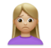 Woman Frowning: Medium-light Skin Tone Emoji Copy Paste ― 🙍🏼‍♀ - lg