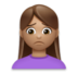 Woman Frowning: Medium Skin Tone Emoji Copy Paste ― 🙍🏽‍♀ - lg