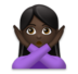 Woman Gesturing NO: Dark Skin Tone Emoji Copy Paste ― 🙅🏿‍♀ - lg