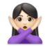 Woman Gesturing NO: Light Skin Tone Emoji Copy Paste ― 🙅🏻‍♀ - lg