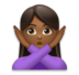 Woman Gesturing NO: Medium-dark Skin Tone Emoji Copy Paste ― 🙅🏾‍♀ - lg