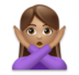 Woman Gesturing NO: Medium Skin Tone Emoji Copy Paste ― 🙅🏽‍♀ - lg