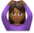Woman Gesturing OK: Medium-dark Skin Tone Emoji Copy Paste ― 🙆🏾‍♀ - lg