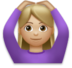 Woman Gesturing OK: Medium-light Skin Tone Emoji Copy Paste ― 🙆🏼‍♀ - lg