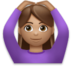 Woman Gesturing OK: Medium Skin Tone Emoji Copy Paste ― 🙆🏽‍♀ - lg