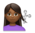 Woman Getting Haircut: Medium-dark Skin Tone Emoji Copy Paste ― 💇🏾‍♀ - lg