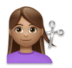 Woman Getting Haircut: Medium Skin Tone Emoji Copy Paste ― 💇🏽‍♀ - lg