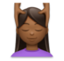 Woman Getting Massage: Medium-dark Skin Tone Emoji Copy Paste ― 💆🏾‍♀ - lg