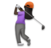 Woman Golfing: Dark Skin Tone Emoji Copy Paste ― 🏌🏿‍♀ - lg