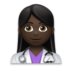 Woman Health Worker: Dark Skin Tone Emoji Copy Paste ― 👩🏿‍⚕ - lg