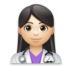 Woman Health Worker: Light Skin Tone Emoji Copy Paste ― 👩🏻‍⚕ - lg