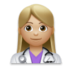 Woman Health Worker: Medium-light Skin Tone Emoji Copy Paste ― 👩🏼‍⚕ - lg