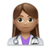 Woman Health Worker: Medium Skin Tone Emoji Copy Paste ― 👩🏽‍⚕ - lg