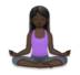 Woman In Lotus Position: Dark Skin Tone Emoji Copy Paste ― 🧘🏿‍♀ - lg