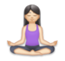 Woman In Lotus Position: Light Skin Tone Emoji Copy Paste ― 🧘🏻‍♀ - lg
