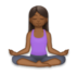 Woman In Lotus Position: Medium-dark Skin Tone Emoji Copy Paste ― 🧘🏾‍♀ - lg
