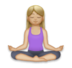 Woman In Lotus Position: Medium-light Skin Tone Emoji Copy Paste ― 🧘🏼‍♀ - lg