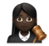 Woman Judge: Dark Skin Tone Emoji Copy Paste ― 👩🏿‍⚖ - lg