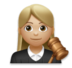 Woman Judge: Medium-light Skin Tone Emoji Copy Paste ― 👩🏼‍⚖ - lg