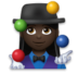 Woman Juggling: Dark Skin Tone Emoji Copy Paste ― 🤹🏿‍♀ - lg