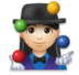 Woman Juggling: Light Skin Tone Emoji Copy Paste ― 🤹🏻‍♀ - lg