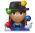 Woman Juggling: Medium Skin Tone Emoji Copy Paste ― 🤹🏽‍♀ - lg